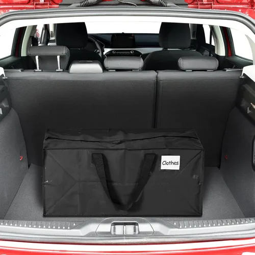 Miniatura 7 de 4 Piezas Bolsas de Mudanza Grandes con Cremallera y Asas Bolsas de Lona Tipo Duffle Plegables de Almacenamiento Extra Resistentes Extra Grandes