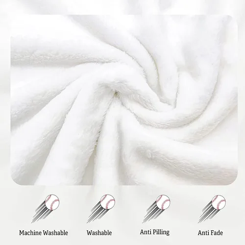 Miniatura 2 de Manta de béisbol para niños y niñas, manta de regalo de béisbol súper suave, manta deportiva de franela de forro polar, manta de béisbol con bandera