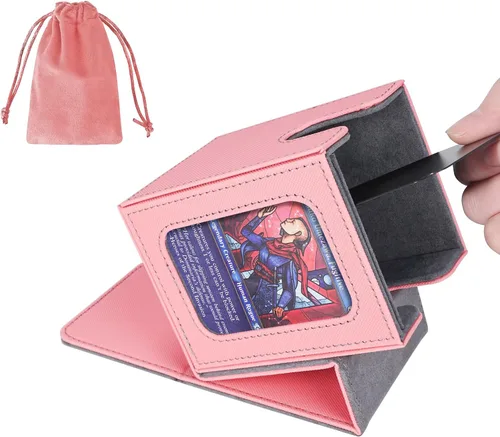 Miniatura 9 de AFIING MTG Caja de Mazo para Commander Display, Caja de Cartas que Cabe 100 Cartas con Doble Funda, Caja de Almacenamiento Magic Commander TCG con 2