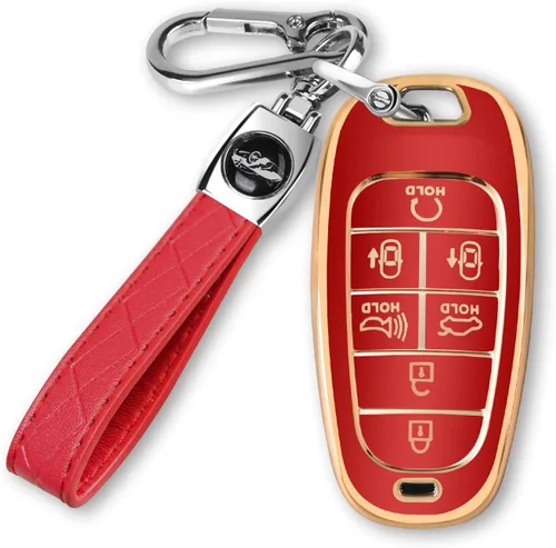 Miniatura 14 de MILD EAST Funda protectora para llavero Hyundai Sonata Santa Fe Tucson TPU para 7 botones 2023 2022 2021 2020 A:Verde