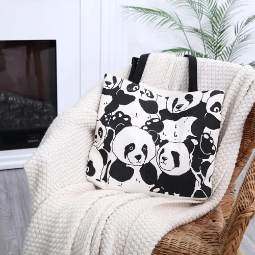 Miniatura 4 de Bolso de mano estético de lona con cremallera para mujer, bolsas de hombro de viaje con compartimentos