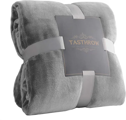 Miniatura 11 de TASTHROW - Manta decorativa de vellón de franela, grande, acogedora, ligera, gruesa, para todas las estaciones, adecuada para mujeres, hombres