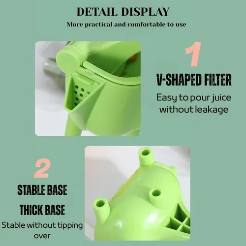 Miniatura 3 de Exprimidor manual de cítricos – Exprimidor manual de limón para naranja, lima, pomelo – Extractor de jugo resistente – Exprimidor de mano fácil