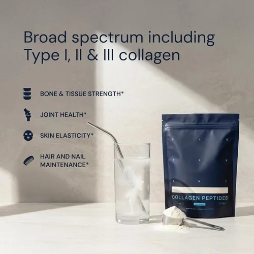Miniatura 5 de Blueprint Bryan Johnson - Péptidos de colágeno hidrolizado en polvo – Tipo I, II y III de colágeno para mujeres y hombres – Suplemento de proteína