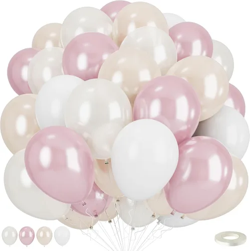 Miniatura 22 de Globos azul marino y dorados, 50 piezas de globos de confeti azul marino perla doble relleno blanco arena metálico cromado dorado de 12 pulgadas