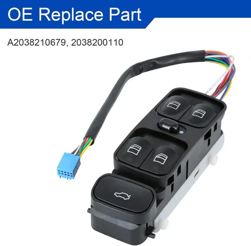 Miniatura 5 de Interruptor maestro de elevalunas eléctrico compatible con Mercedes Benz C240 C320 2003-2007 C230 2006 2007 C280 C350 02-04 C32 AMG 05-06 C55 AMG