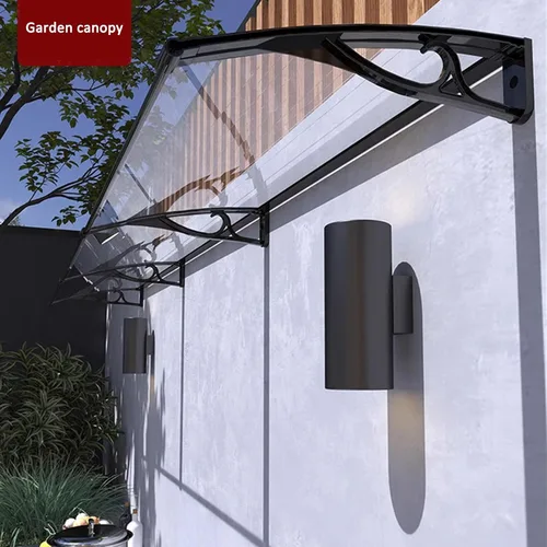 Miniatura 7 de Toldo transparente para puerta delantera, toldo para exteriores, protección contra la lluvia UV, nieve, toldo para patio, refugio de lluvia