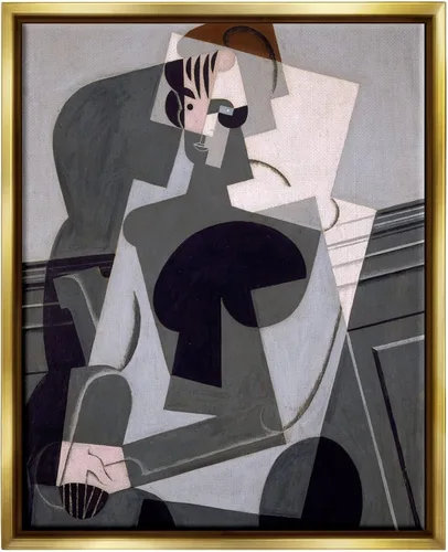 Miniatura 11 de Stupell Industries Retrato de Madame Josette Juan Gris Clásico Abstracto Pintura Flotante Enmarcado Arte De Pared, Diseño Por one1000paintings