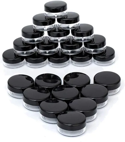 Miniatura 19 de Contenedores de muestra de 0.11 onzas con tapas, 200 frascos de muestra pequeños, recipientes de cosméticos de maquillaje de 0.11 onzas líquidas