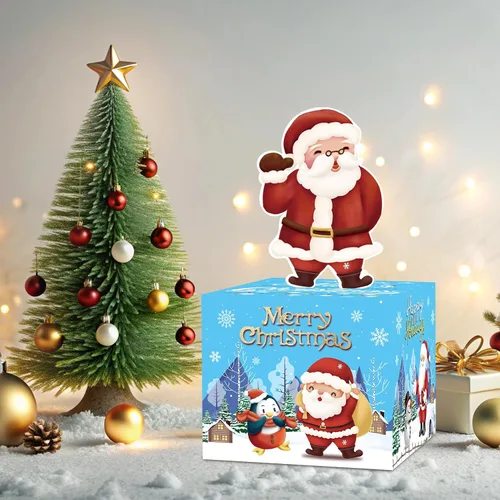 Miniatura 5 de Cajas de dinero de Navidad azules para tirar, soporte de dinero sorpresa para niños adultos, caja de dinero divertida para mujeres, hombres, niñas