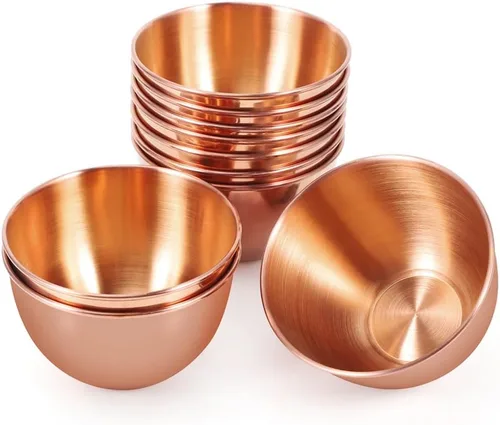 Miniatura 7 de Paquete de 10 platos de salsa de acero inoxidable de 3.3 pulgadas, mini platillos individuales, platos redondos para condimentos para sushi, platos