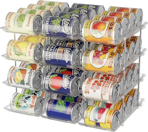 Miniatura 8 de LXLXXL Organizador de latas para despensa de 6 niveles x 3 conservas, organizador de alimentos enlatados para gabinete, organizador