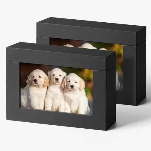 Miniatura 9 de Caja de almacenamiento de 5 x 7, cajas de cartón para fotos de familias pequeñas y parejas, cajas de regalo, color blanco plateado