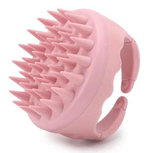 Miniatura 9 de BTYMS Cepillo de champú y exfoliante para el cuero cabelludo con dispensador, cepillo exfoliante y masajeador de silicona para eliminar la caspa