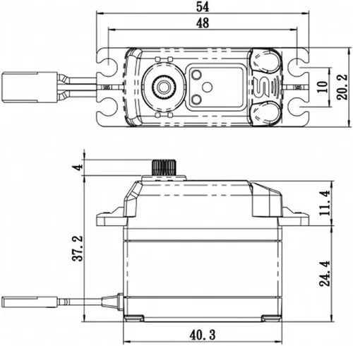 Miniatura 2 de Savox Servos SV1270TGP Servo digital sin núcleo de alto voltaje con arranque suave, 0.10 seg/624.9 onzas a 8.4 V
