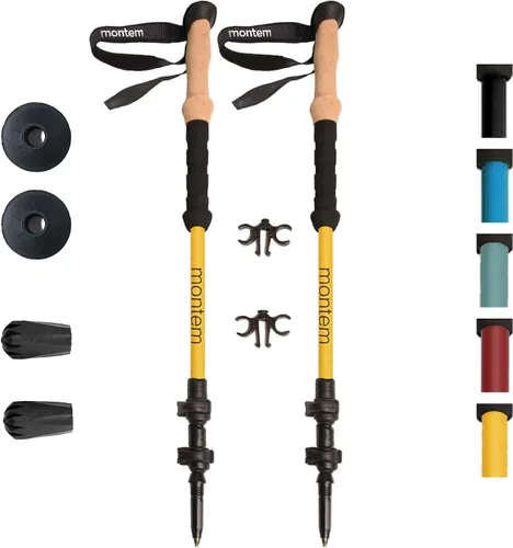 Miniatura 12 de Montem Ultra Light Trekking, Walking, and Hiking Poles - Collapsible, Lightweight, Quick Locking, Weather-Resistant and Ultra Durable (2-Pack)