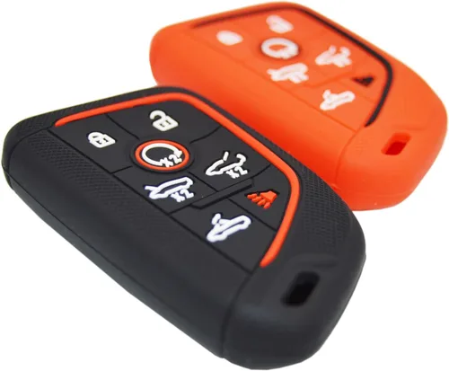 Miniatura 6 de Funda protectora de goma de silicona para llavero inteligente con control remoto para 7 botones, Chevrolet Corvette C8 2020 2021 2022 2023 Negro