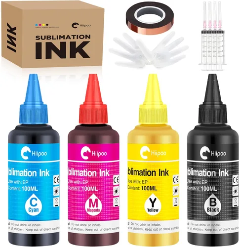 Miniatura 8 de Hiipoo Botellas rellenas de tinta de sublimación con cinta térmica para ET2400 XP4105 XP4100 ET2720 ET2760 ET2750 ET4800 ET-2800 ET-2803 ET-2850