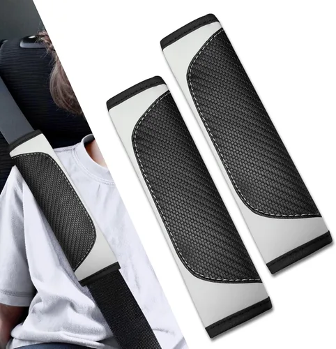 Miniatura 23 de 2 fundas para cinturón de seguridad de automóvil, almohadillas suaves para cinturón de seguridad, fundas para el cuello, protector de correa