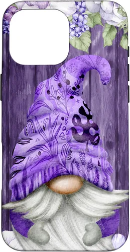 Miniatura 19 de Cute Purple Aesthetic Anemones Flower Pattern Lavender Gnome Case for iPhone 17