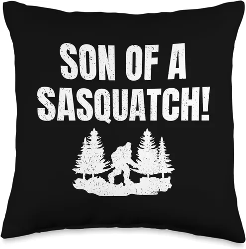 90s Nostalgia Gifts and Accessories Sasquatch T Sasquatch Son Retro Bigfoot Love T - Almohada de jabón para hombres y niños, 16 x 16 pulgadas,
