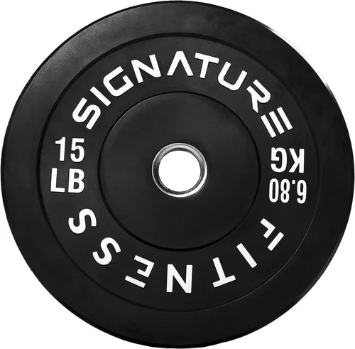 Miniatura 21 de Fitvids Juego de discos de peso olímpicos de goma de 2 pulgadas, juego de discos de parachoques con barra para entrenamiento de fuerza, 180-390