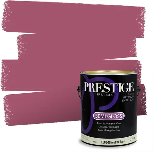 Miniatura 22 de Prestige Paints - Pintura exterior e imprimación en uno, 1 galón, plano, E500-P-A011GP