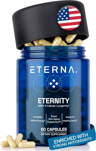Eternity NAD+ - Suplemento de resveratrol para hombres y mujeres, 1050 mg con 15 ingredientes avanzados para apoyo inmunológico, energía,