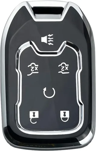 Miniatura 11 de Funda para Llavero Compatible con Chevy Silverado Suburban Tahoe GMC Yukon/Yukon XL Terrain Acadia Carcasa Protectora de Llavero Accesorios (Negro)