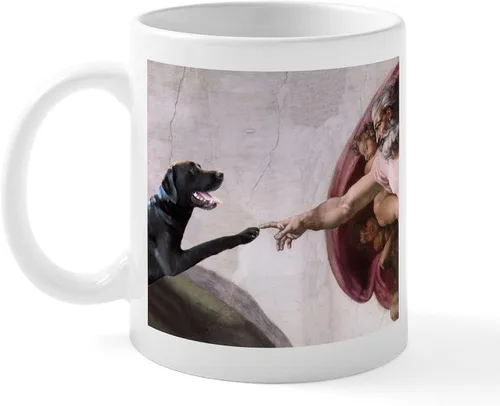 CafePress Black Lab Mug Taza de café de cerámica de 11 oz (11.0 fl oz)