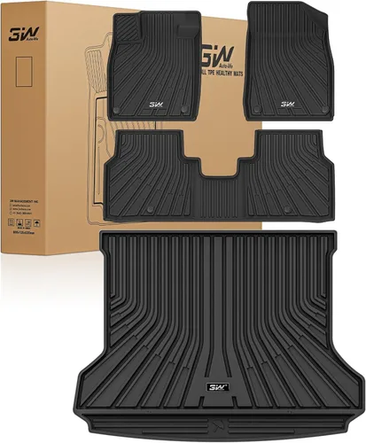 Miniatura 13 de 3W Alfombrillas de piso y forro de carga compatibles con Mazda CX-50 2023 2024 2025 (no para híbrido), forros TPE para todo clima, juego completo