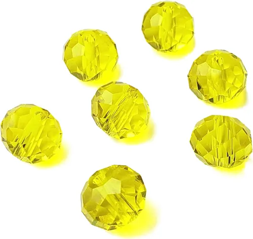 Miniatura 72 de Cuentas de vidrio Rondelle de 0.079 in para hacer joyas, cuentas espaciadoras de Briolette Crytal facetadas para pulseras, collares, aretes