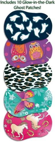 Miniatura 2 de Ortopad® Parches de bambú para niñas, 50/caja (tamaño regular, 4+ años) paquete de fantasmas/búhos