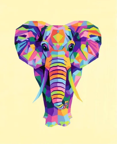 Miniatura 2 de Ravensburger CreArt Funky Elephant - Pintura por números para adultos de 12 años en adelante, juego de pintura de artes y manualidades, accesorios