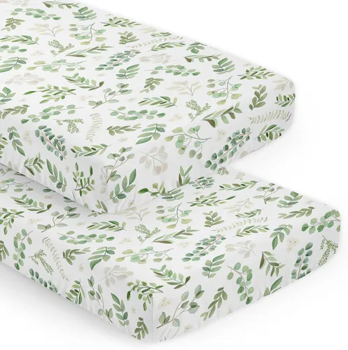 Miniatura 10 de Sweet Jojo Designs Sábanas bajeras para cuna (hojas florales rosas bohemias) para niñas, guardería infantil, habitación de niños pequeños - Colchón