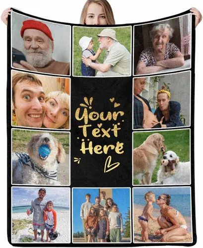 Miniatura 20 de Regalos para papá, manta de regalo personalizada con imagen, manta personalizada para el Día del Padre con foto, manta personalizada de cumpleaños
