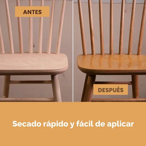 Miniatura 7 de Furniture Clinic Tinte para madera Teca A base de agua Secado rápido, bajo olor y no tóxico para muebles de interior y exterior y más