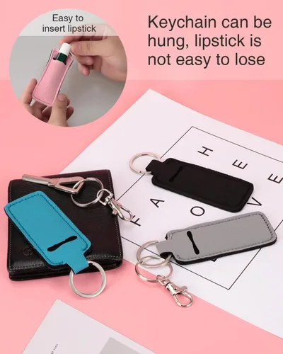 Miniatura 5 de Meiiy Chapstick - Llavero para bálsamo labial, funda para lápiz labial, soporte para brillo de labios, relleno de calcetines, regalo para mujeres