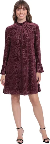 Miniatura 2 de London Times Vestido trapecio de manga larga con cuello alto para mujer