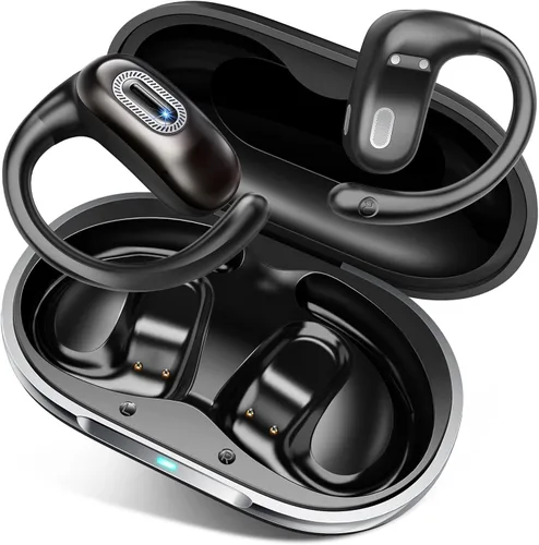 Miniatura 9 de Auriculares de oído abierto, auriculares Bluetooth 5.4, 50H, auriculares de conducción de aire, auriculares de oído cerrado con graves estéreo HD