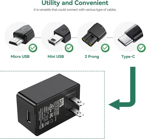 Miniatura 4 de Adaptador CA/CC de 5 V + cable USB de repuesto para Launch CRP123X CRP129X CRP123E CRP129E Herramienta de escáner de diagnóstico con certificación UL