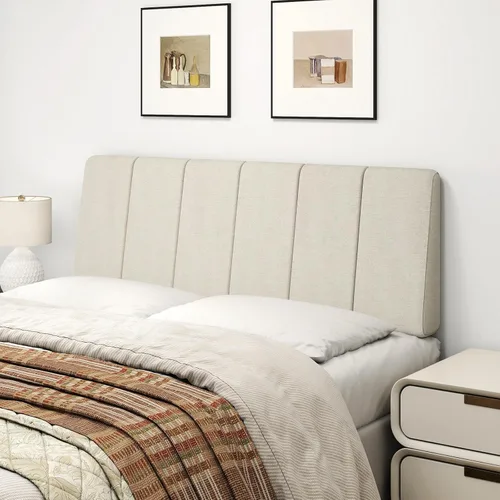 Miniatura 9 de Cabecero Tamaño Queen Solamente - Sin Ensamblaje, Cabecero Tapizado Tamaño Queen Tela de Lino Estilo Moderno Cabeceros para Cama Ajustable Negro