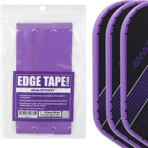 Miniatura 44 de PICKLETECH Cinta de protección de pala de pickleball – Protector de borde de cabeza de paleta – Cinta de protección de borde de raqueta ajuste