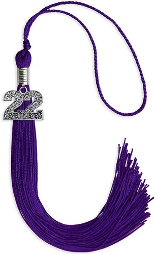 Miniatura 10 de Endea Graduation Borla de un solo color con dije de plata brillante (oro antiguo, 2022)
