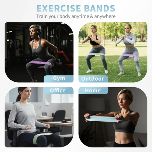 Miniatura 3 de Banda de resistencia portátil para gimnasio en casa, entrenamiento al aire libre, equipo auxiliar para entrenamiento de fuerza, yoga, pilates