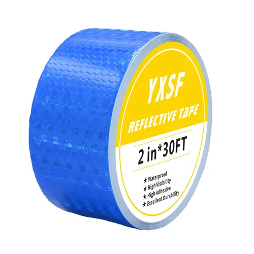 Miniatura 10 de Cinta de seguridad reflectante, tiras reflectantes amarillas de 1/2 pulgada x 45 pies, cinta reflectante impermeable de alta viscosidad para Amarillo