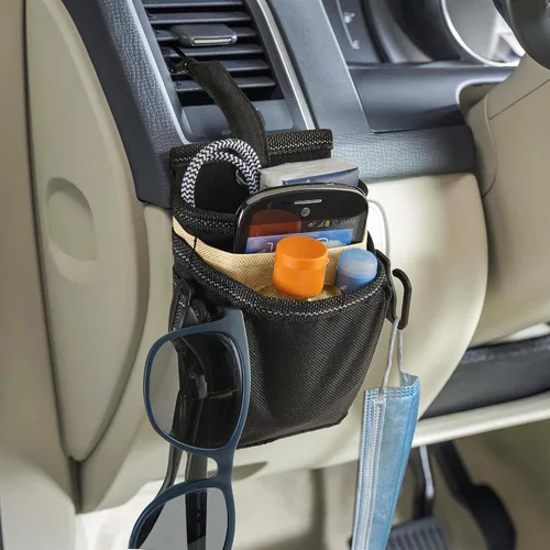 Miniatura 9 de High Road DriverPockets Soporte para teléfono para automóvil y organizador de almacenamiento para asiento delantero con puerto de cable de carga