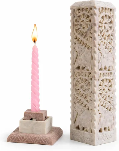 Miniatura 3 de Carry Me Quemador de incienso de mármol hecho a mano, soporte para palitos de velas, soporte para velas de té, talla perfecta de elefante