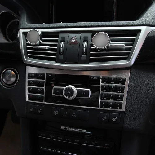 Miniatura 4 de YIWANG Aleación de aluminio consola central botón panel Trim coche accesorios para Mercedes Benz E clase W212 2010-2015