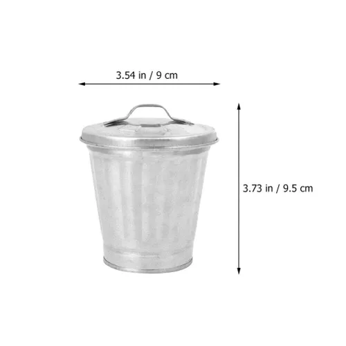 Miniatura 8 de Beavorty Mini bote de basura de escritorio con tapa de 3.74 pulgadas, cesta de basura compacta para el hogar, oficina, dormitorio, mesa, organizador